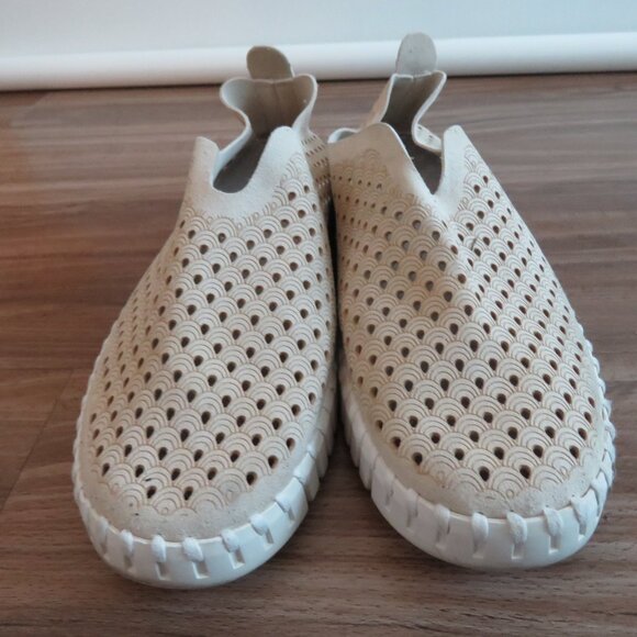 ILSE JACOBSEN Tulip 139 Slip On Perforated Cream Sneakers Shoes - Size 8.5 / 9 - Picture 10 of 15